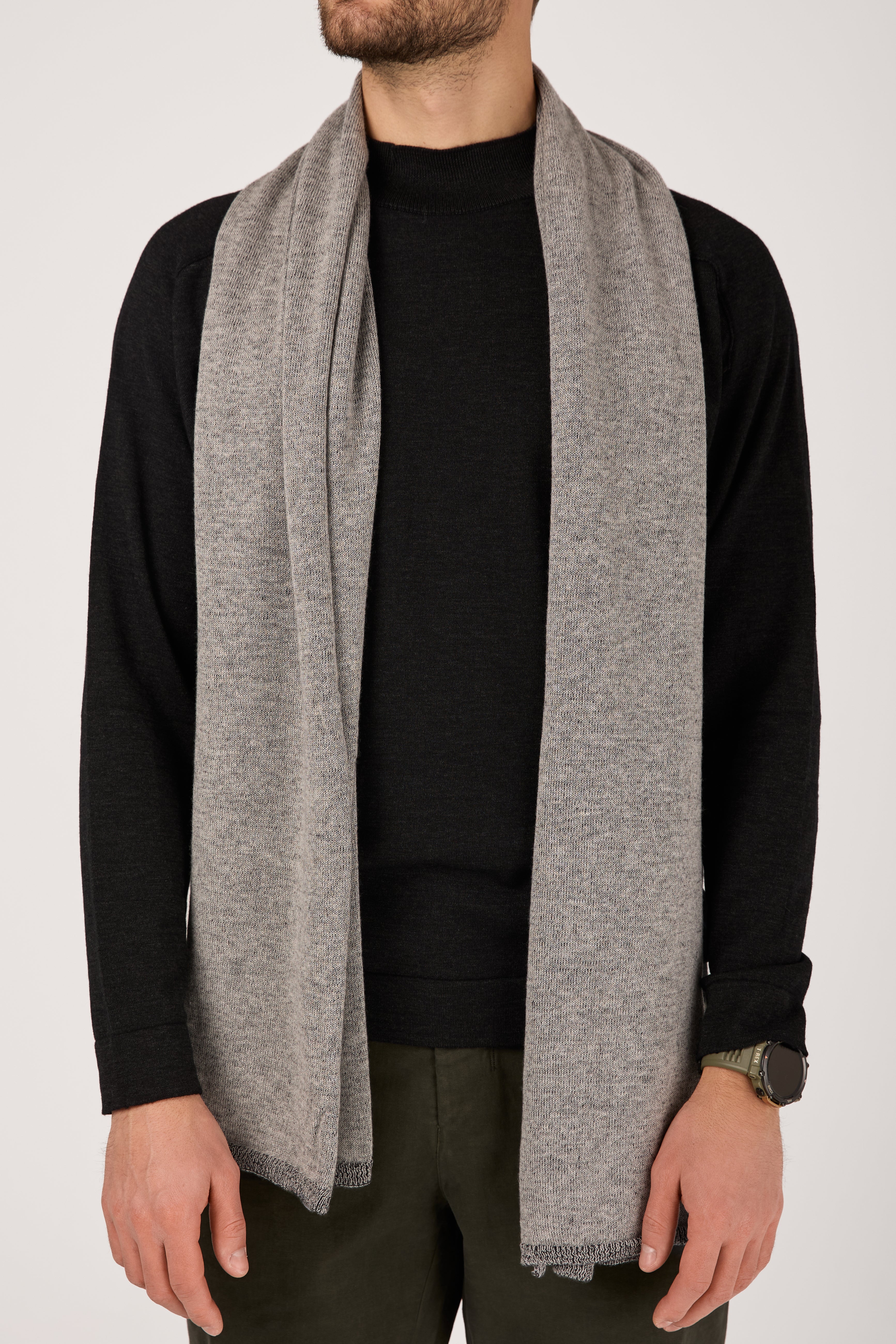 Cashmere Wool Scarf in Chalk