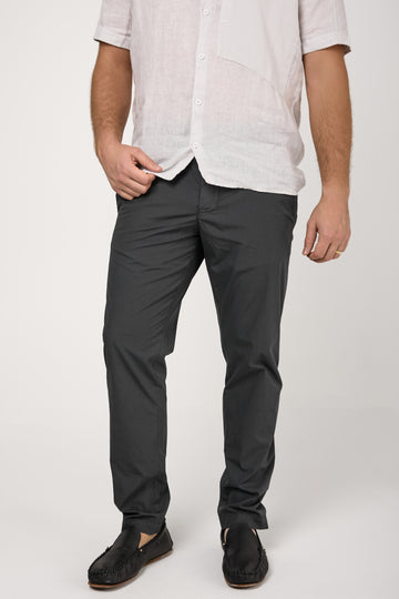 Cotton Chino Trousers in Charcoal