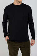 TRANSIT Crewneck Sweater in Grey Black