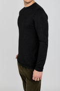 TRANSIT Crewneck Sweater in Grey Black