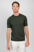 TRANSIT Crewneck T-Shirt in Forest Black