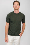 TRANSIT Crewneck T-Shirt in Forest Black