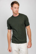 TRANSIT Crewneck T-Shirt in Forest Black