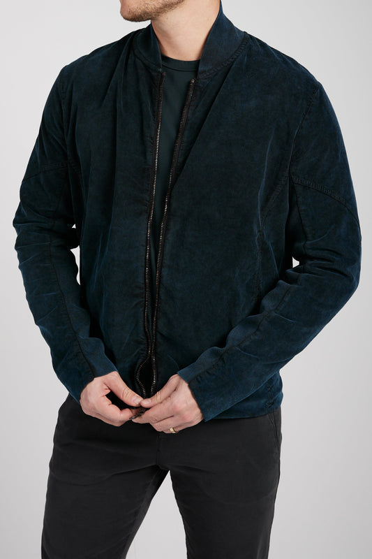 TRANSIT High Neck Zip Jacket in Forest