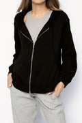 TRANSIT Hoodie Jacket in Black