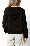 TRANSIT Hoodie Jacket in Black