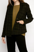 TRANSIT Blazer Jacket in Green and Black Plaid