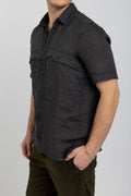 TRANSIT Linen Shirt in Charcoal