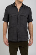 TRANSIT Linen Shirt in Charcoal