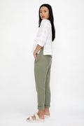 TRANSIT Linen Tapered Trouser Pant in Green
