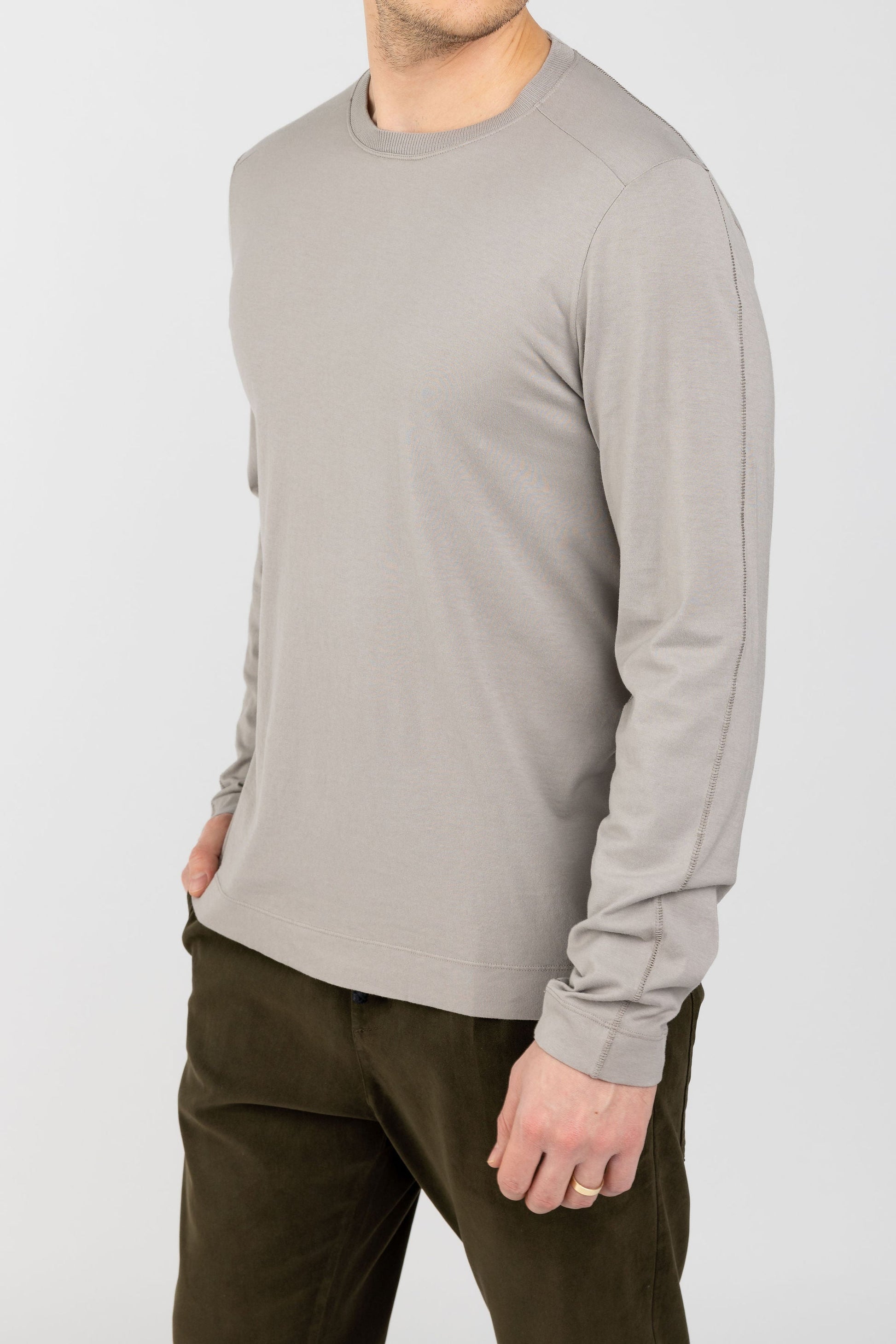 TRANSIT Long Sleeve T-Shirt in Stone