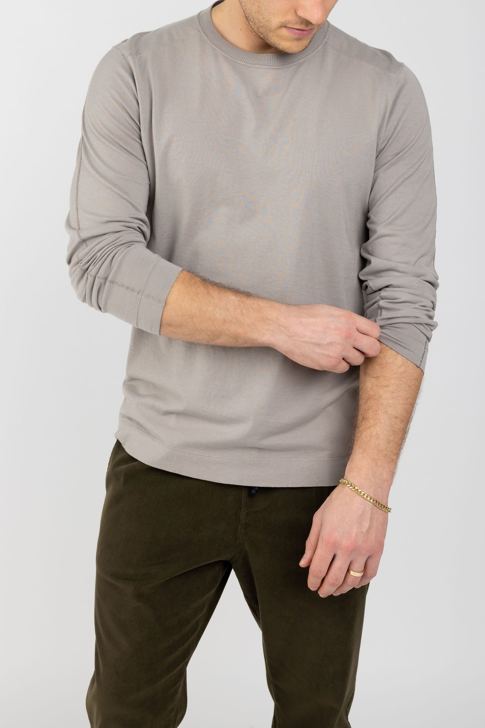 TRANSIT Long Sleeve T-Shirt in Stone