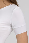 TRANSIT Ribbed T-Shirt in White