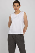 TRANSIT Round Neck Tank Top in White