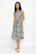 TRANSIT Sleeveless Swing Dress in Grey Multi