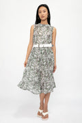 TRANSIT Sleeveless Swing Dress in Grey Multi
