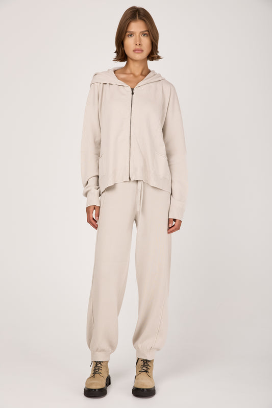 Viscose Wool Pant in Chalk