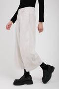 TRANSIT Wide Leg Cropped Trouser Pant in Ice