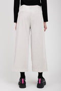 TRANSIT Wide Leg Cropped Trouser Pant in Ice