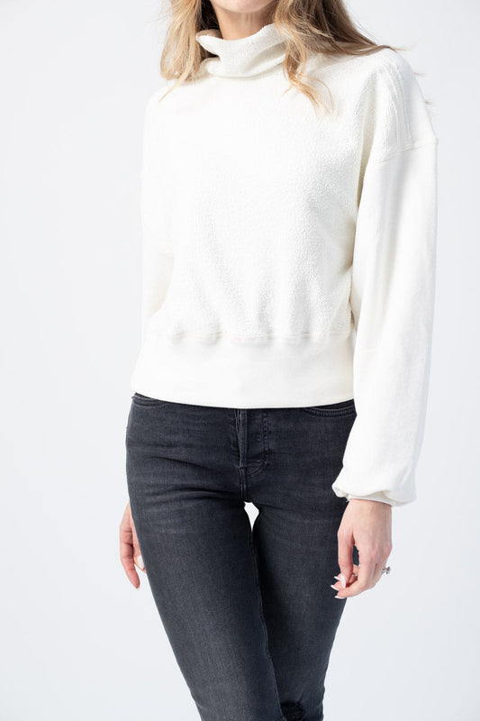 TWENTY Sunnyside Mock Neck Top in Ivory