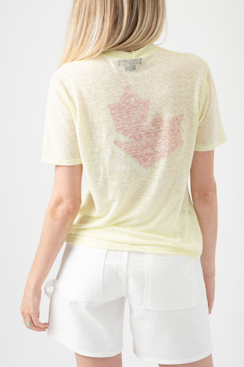 TWENTY Boy Tee with Logo Print in Citrus