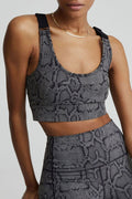 VARLEY Let's Go Edris Bra in Olive Snake