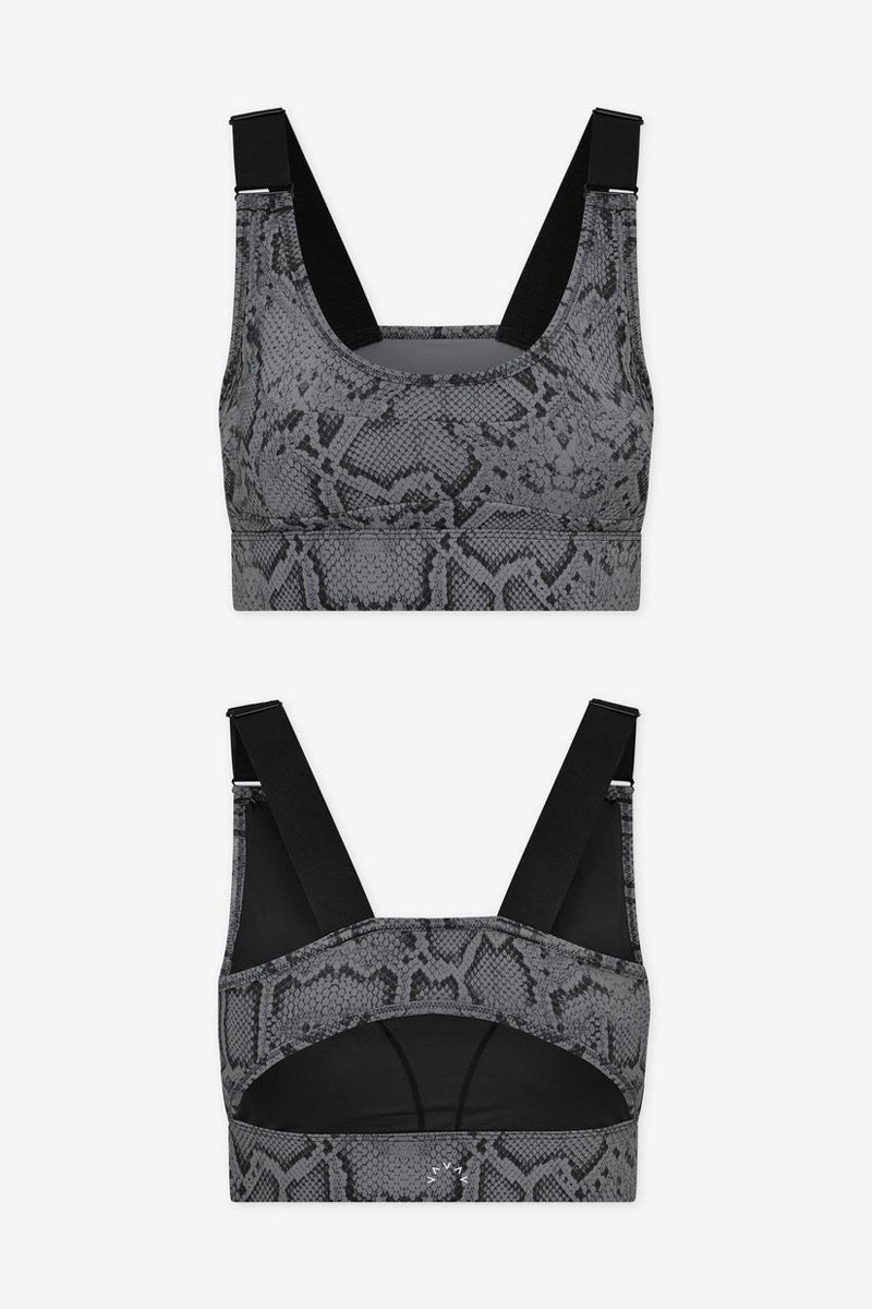 VARLEY Let's Go Edris Bra in Olive Snake