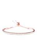 VELINA Rose Gold Cannes Pavé Adjustable Bangle Bracelet