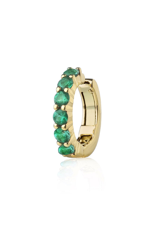 VELINA Emerald Ear Cuff in 18k Yellow Gold
