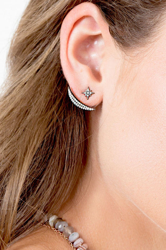 VELINA ACELINE-GUNMETAL Ear Jackets