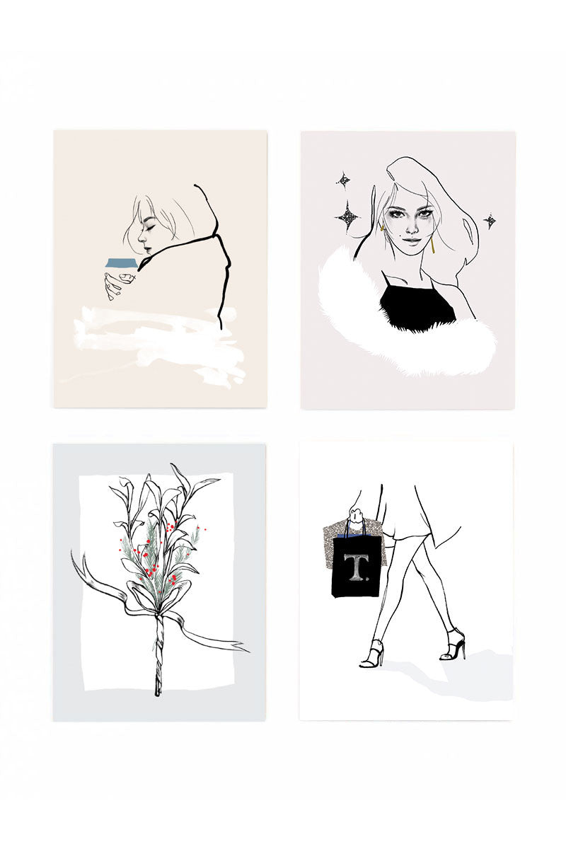 T. Boutique Variety 4 Pack Holiday Cards