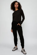 ATM French Terry Slim Sweatpant in Black
