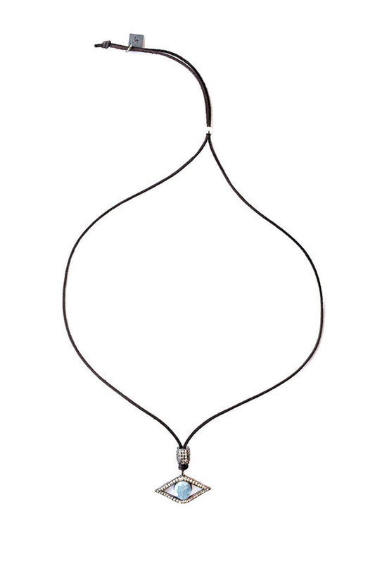 VELINA Sapphire Evil-Eye Adjustable Necklace
